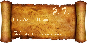 Hatházi Tihamér névjegykártya